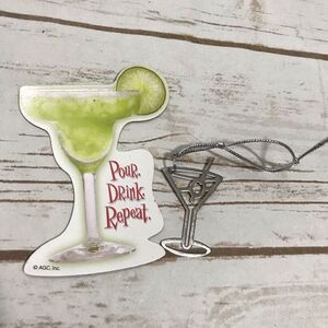 Pour Drink Repeat Margarita Martini Magnet and‎ Ornament Decor